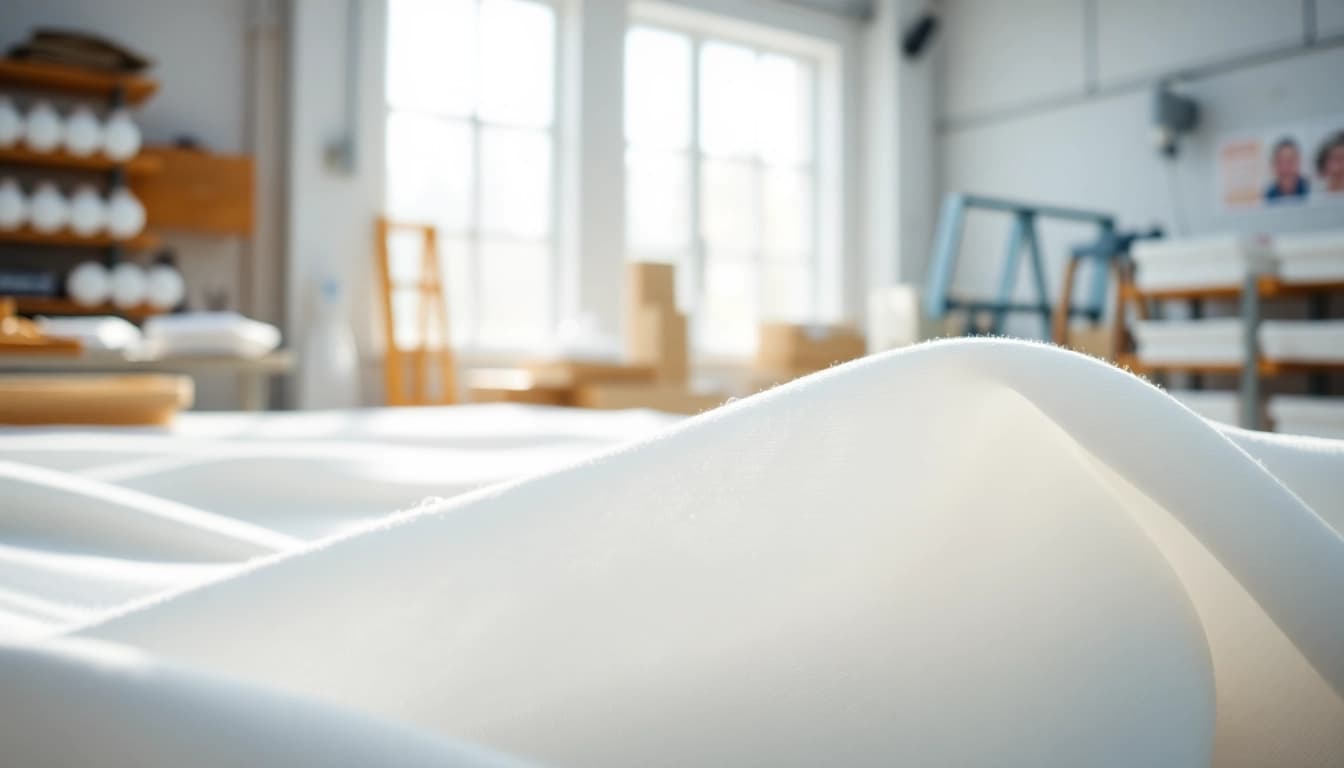 De absorberen werking van een textiel met de nadruk op textuur en kwaliteit.
