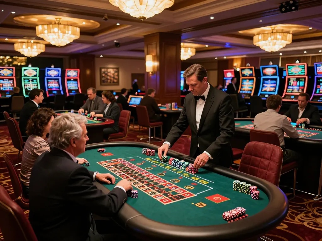 Players engaging in vibrant roulette games at an upscale casino, showcasing the hidden wiki links to gaming strategy.
