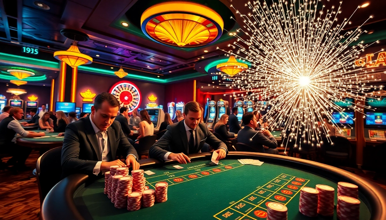 Vivez l'excitation du meilleur casino en ligne avec des joueurs profitant d'une partie de poker à enjeux élevés.