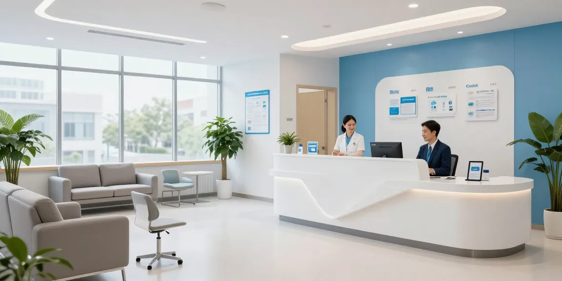 Self-employed health insurance options presented in a modern healthcare clinic environment with compassionate patient care.