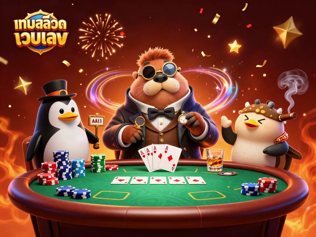 เกมสล็อตเว็บตรง นำเสนอฉากการเล่นโป๊กเกอร์ใต้น้ำที่สร้างสรรค์และสนุกสนาน