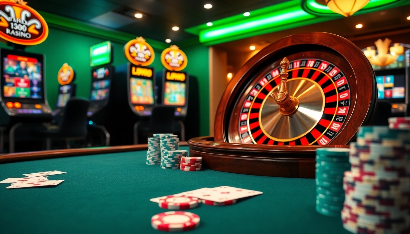 Découvrez l'excitation d'un casino fiable en ligne de luxe avec des jetons de poker et une roulette.