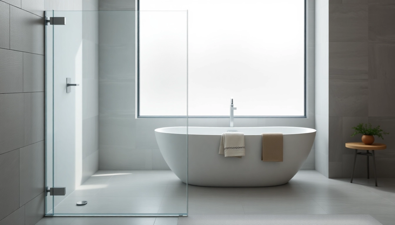 Showcasing semi frameless shower screens highlighting a modern bathroom's sleek design.