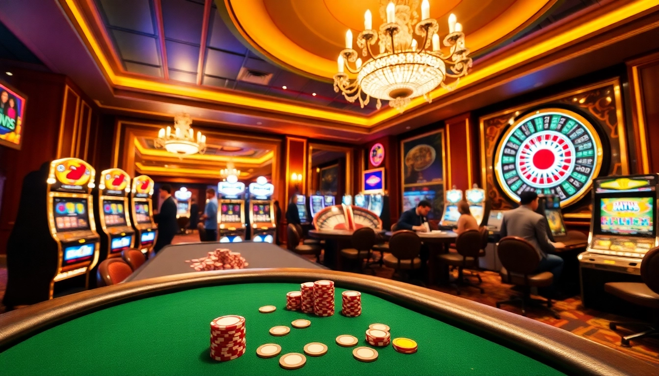 Players enjoying casino games with a minimum deposit of 5k, highlighting excitement and luxury.