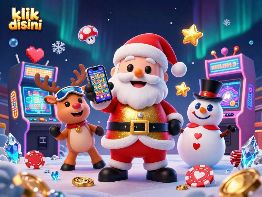 Mainkan slot online di "klik disini" bersama Santa Claus dan teman-temannya dalam suasana kasino yang meriah.