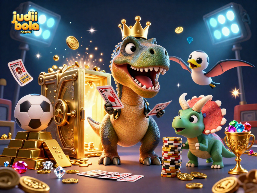 Engage in judi bola resmi betting with vibrant scenes of fun characters and dynamic gameplay elements.