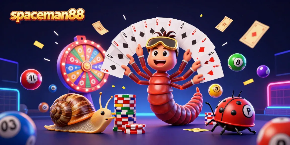 Experience big wins with spaceman88 in this vibrant 3D casino scene featuring exciting game elements.