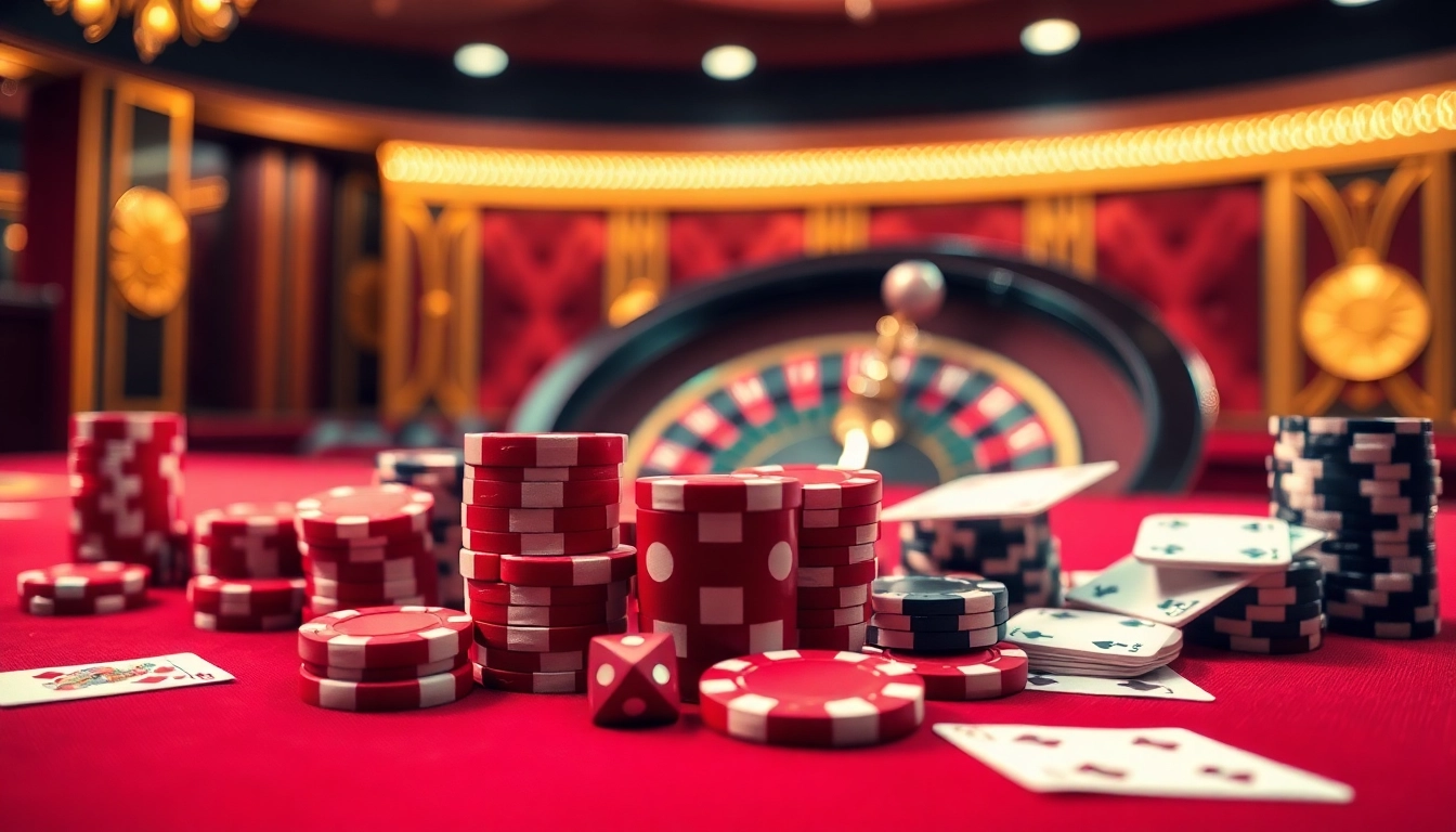 Experience thrilling moments at okfun casino with luxurious poker tables, vibrant chips, and an exhilarating atmosphere.
