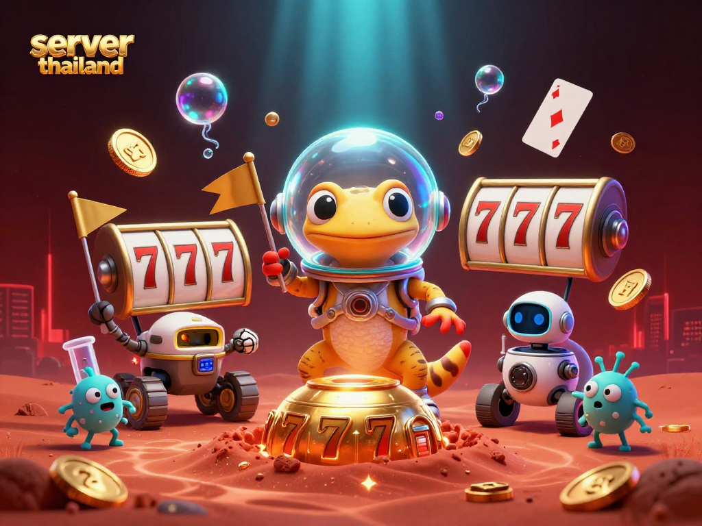 Experience thrilling slot action with server thailand as the Martian gecko discovers a hidden casino