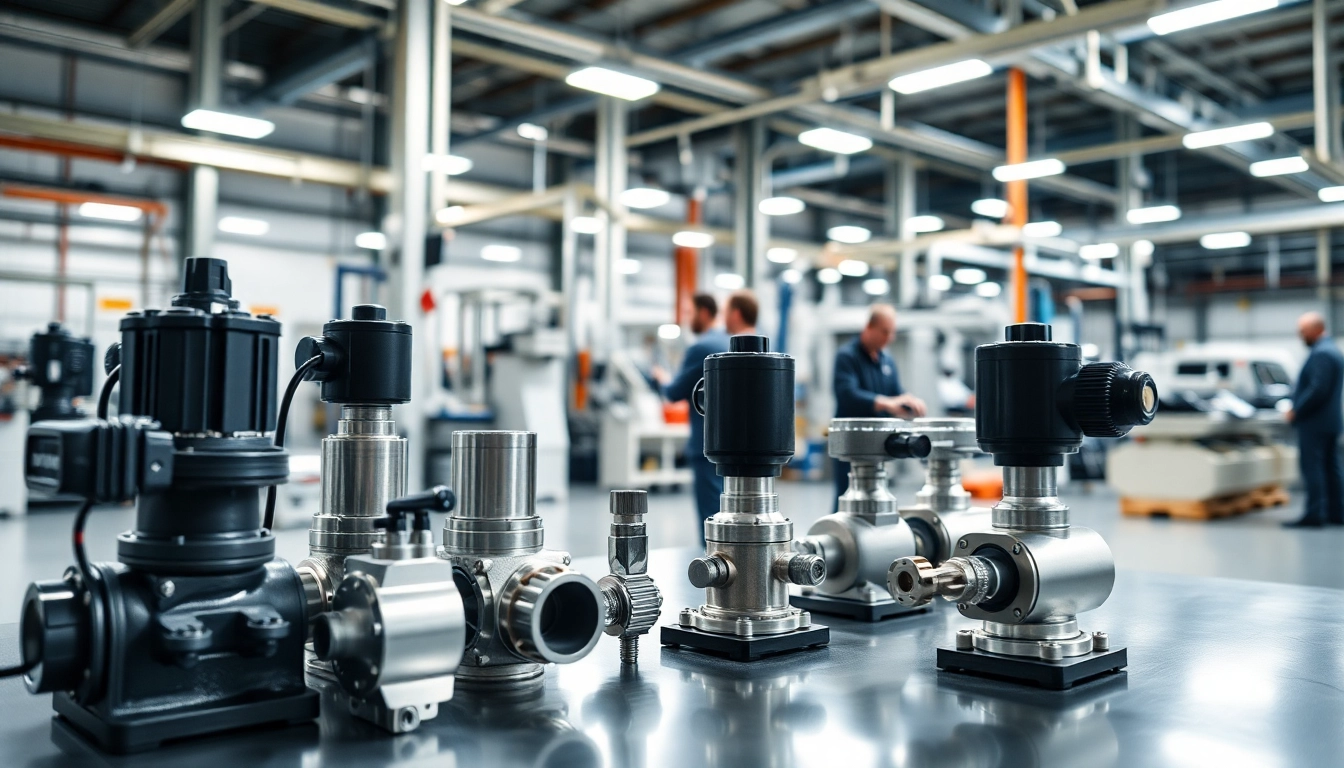 Showcasing fluid power systems in a modern manufacturing setup with hydraulic pumps and valves.