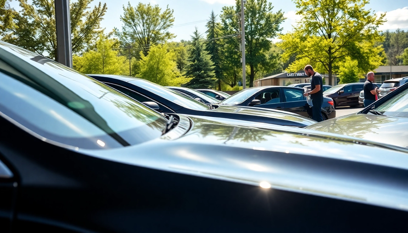 Get best car detailing Chattanooga TN with expert service, showcasing a shiny car in a vibrant outdoor setting.
