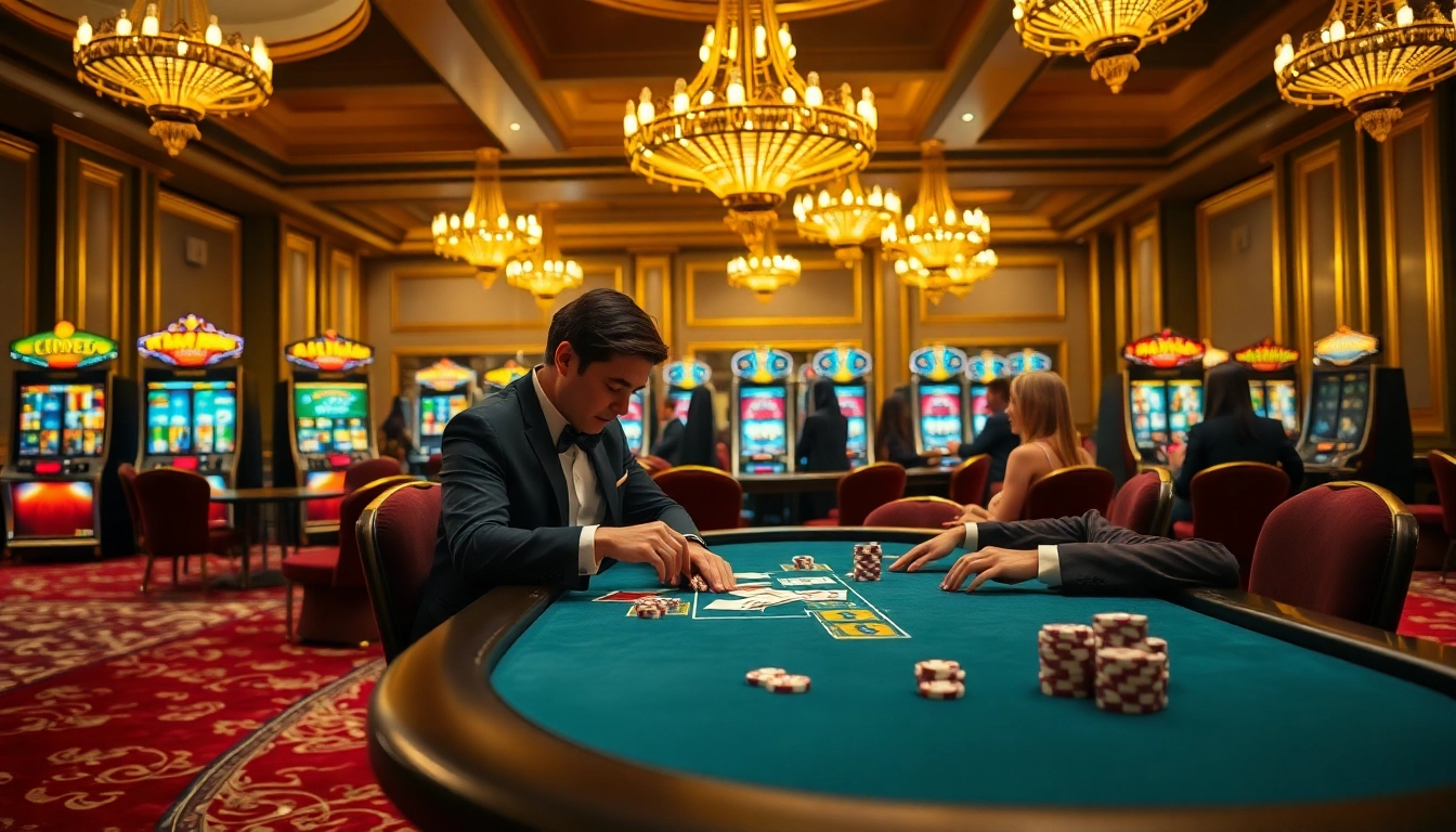 Vivez l'excitation du casino en ligne Français avec une action de poker intense et une atmosphère luxueuse.