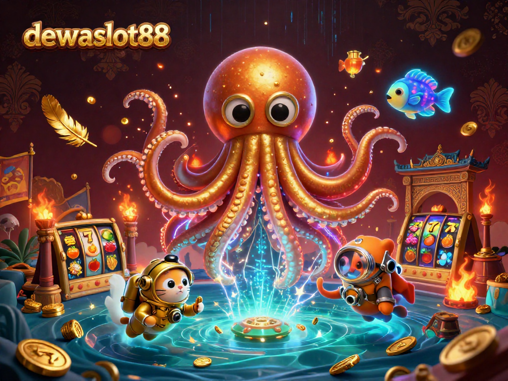 Menangkan jackpot di dewaslot88 dengan ilustrasi permainan slot yang menarik dan penuh warna.