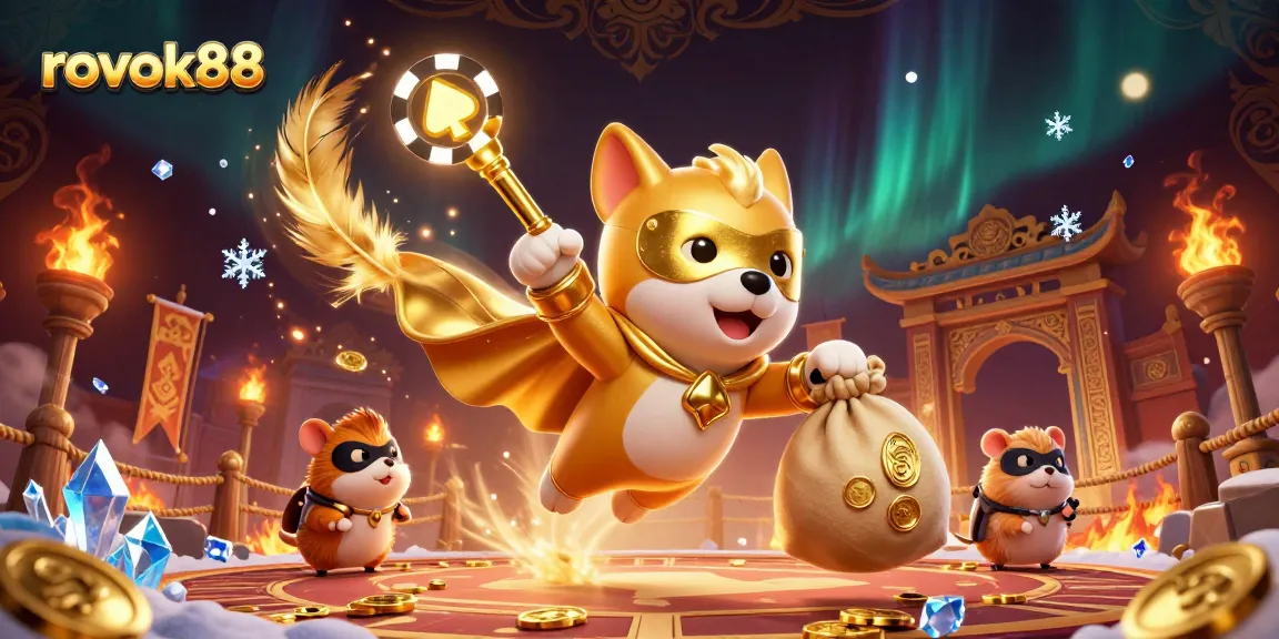 Engage with rokok88 while the superhero dog and hamster deliver big wins with poker chip dynamics.