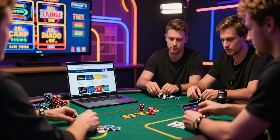 Exciting online gaming scene showcasing credit card casinos at scoarch.org.uk, featuring vibrant poker table and slot games.