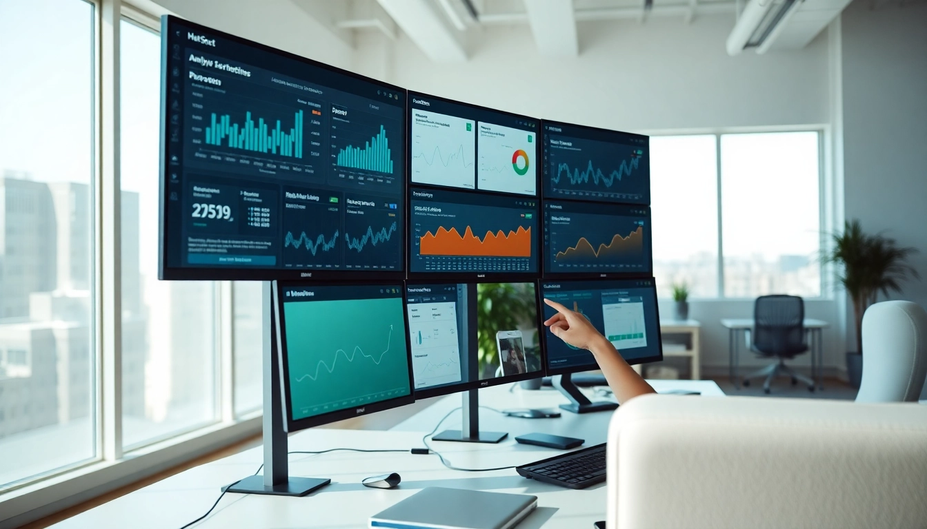 See how to use hubspot free for analytics in a modern workspace with multi-screen setup.
