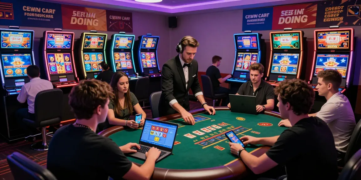 Exciting scene of players engaging in live dealer games at credit card casinos, showcasing vibrant casino atmosphere and interactive gameplay.