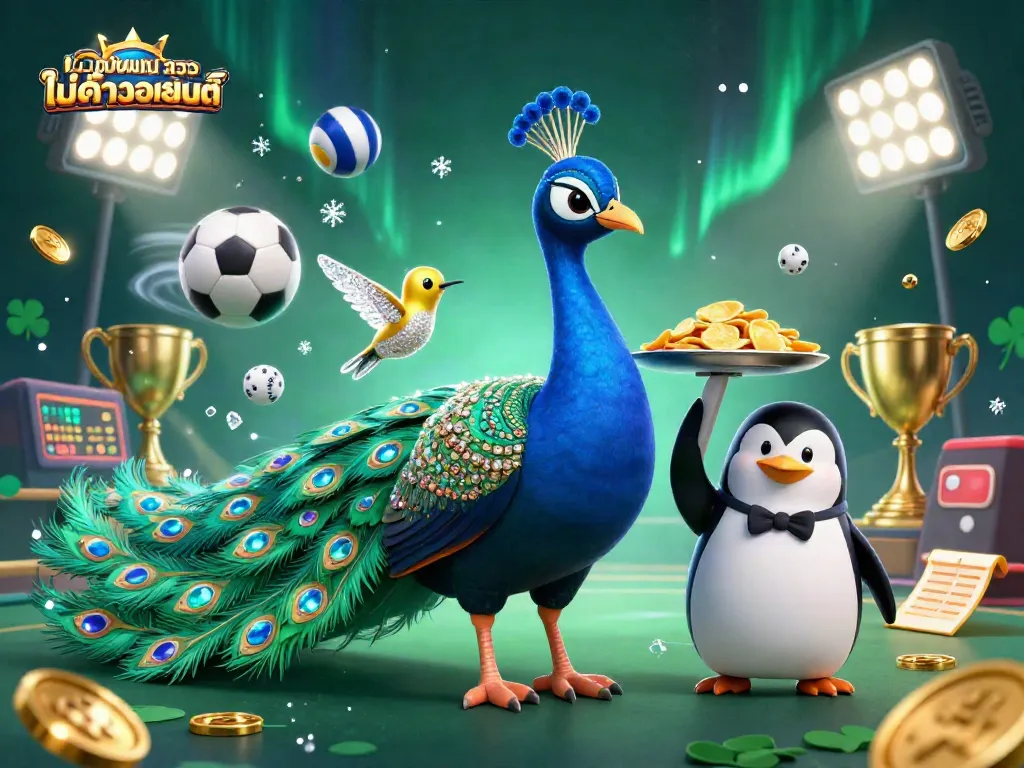 เว็บพนันออนไลน์ ตรง ไม่ผ่านเอเย่นต์ ภาพการ์ตูน 3 มิติ แสดงถึงความบันเทิงคาสิโน