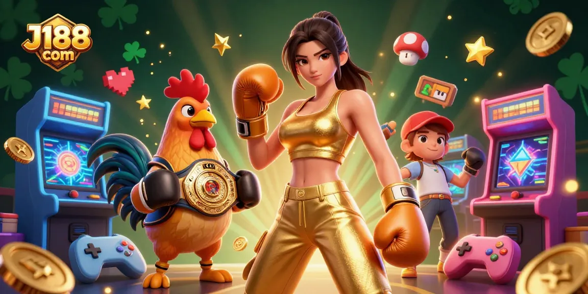 Experience thrilling wins with J188 com, featuring a dynamic casino scene filled with vibrant games.