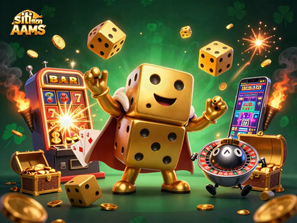 I migliori siti non AAMS offrono giochi entusiasmanti e bonus unici, rappresentati in un'illustrazione accattivante.