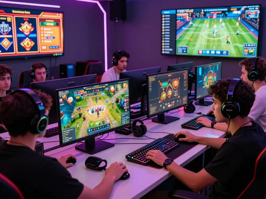 Engaged players exploring go88 online gaming platform with vibrant screens.