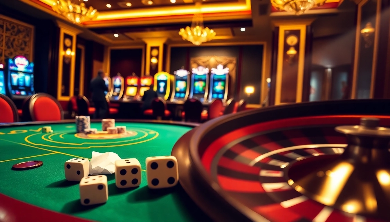 Experience the thrill of gambling at RR88 with vibrant casino elements like poker and roulette.