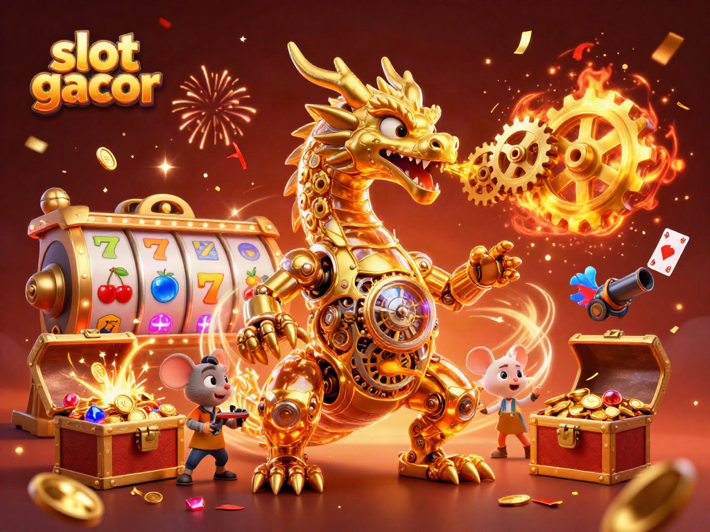 Experience the thrill of slot gacor with golden dragon and dynamic game elements in action.