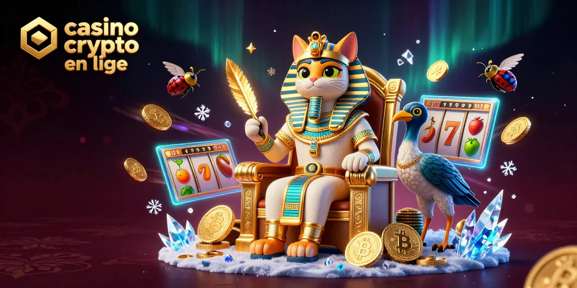 Casino crypto en ligne : un pharaon égyptien et un scribe dans un environnement de jeu dynamique