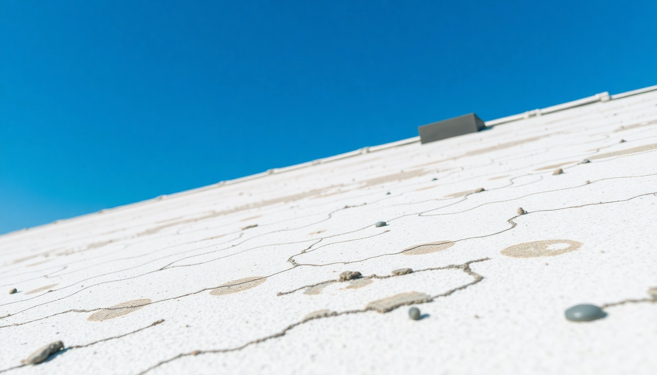 Identifying spray foam roof problems like cracks and bubbles in a detailed inspection.