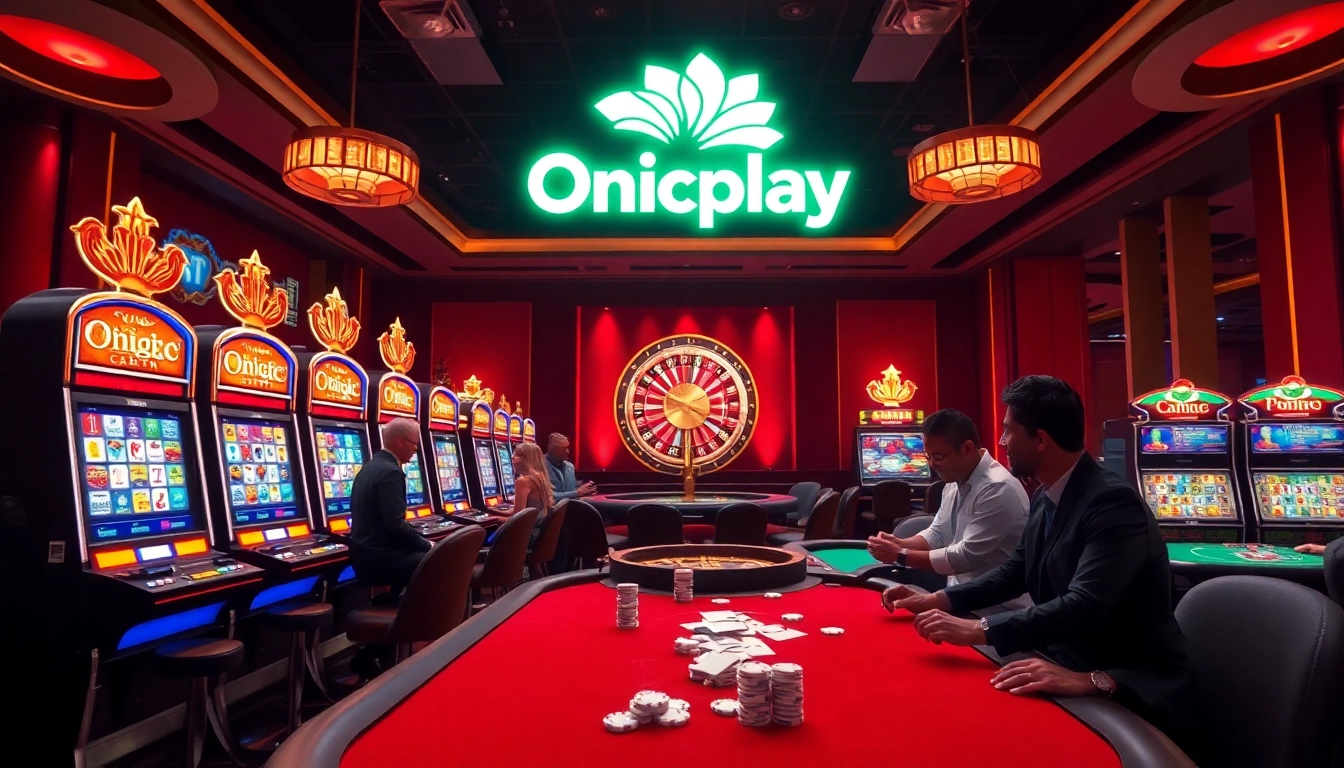 Experience the thrill of Onicplay slots with vibrant games and winning moments at the casino.