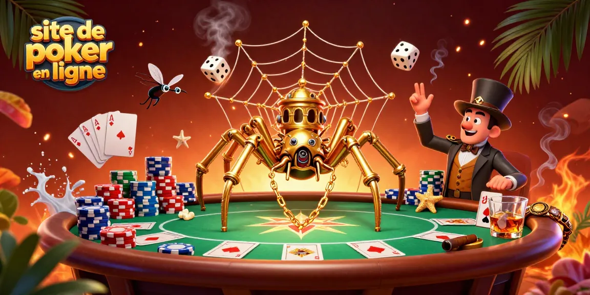 Jouez sur le site de poker en ligne avec des personnages steampunk et des éléments de jeu captivants.