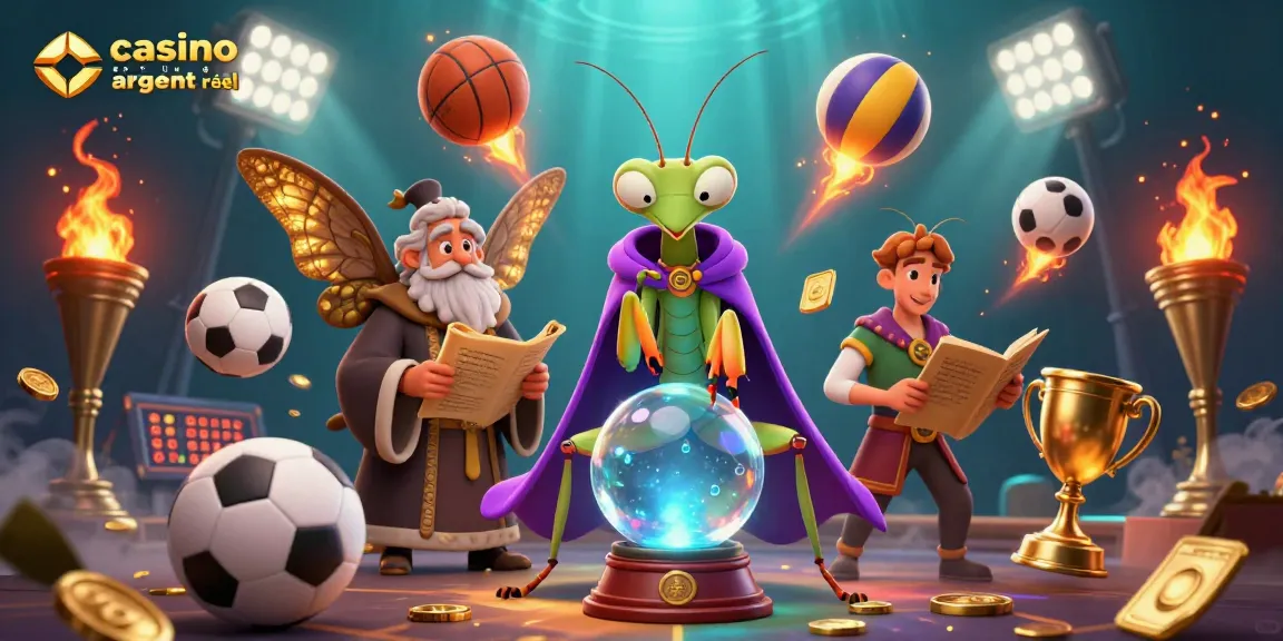 Machines à sous captivantes au casino en ligne argent réel avec une ambiance mystique et des éléments sportifs.