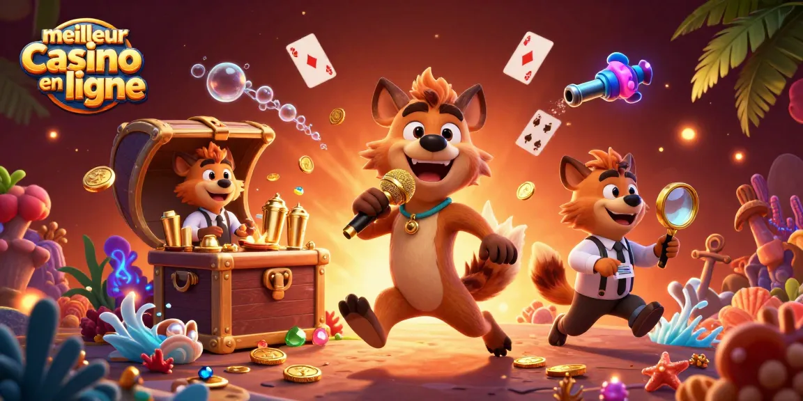 Découvrez le meilleur casino en ligne avec des hyènes comiques animant un club de casino ludique.