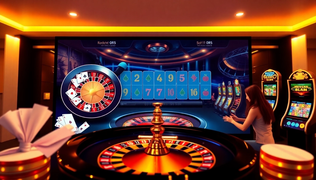 Découvrez l'excitation du casino en ligne France à travers des visuels captivants de poker et de roulette.
