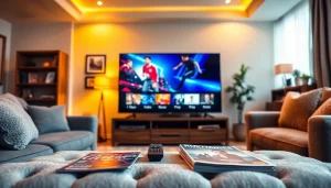 Engaging view of ice TV Pro setup in a modern living room