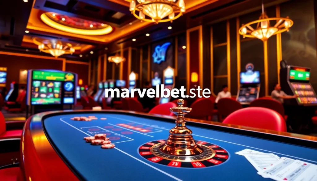 Engage with top games on Marvelbet.site, showcasing a luxurious casino with poker and slots.