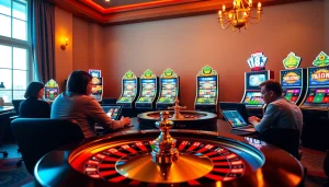 Experience thrilling games at Canada casinos online with engaging players and a vibrant atmosphere.