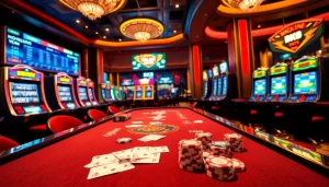 Experience the thrill of BK8 with colorful casino tables and dynamic gaming visuals.