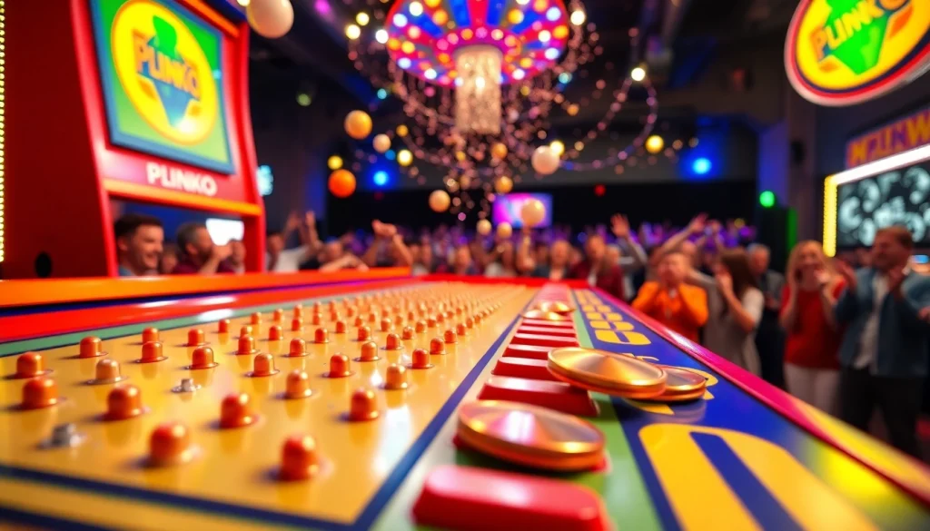 Permainan plinko demo yang seru dengan bola jatuh membawa hadiah menarik.