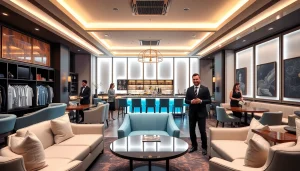 Experience the inviting atmosphere of gdmc.bio's sophisticated shirt room, showcasing elegance and exceptional service.