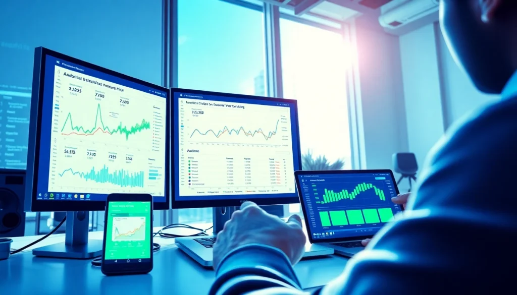 Web scrapping analysis in a modern tech workspace with price charts.