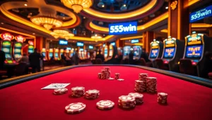 Experience the thrill of high-stakes gaming at 555win's luxurious casino tables.