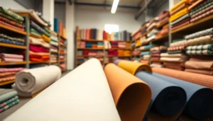 Verken hydrofiel katoen met een focus op kleurrijke stoffen in een textielatelier.